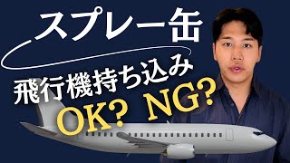 飛行機に持ち込めるスプレー缶の種類と確認方法 [upl. by Esil]