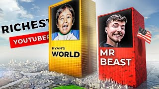 💲TOP Richest Youtube Stars 2023 ►3D [upl. by Gona]