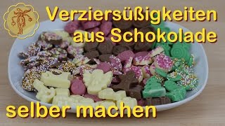 Süßigkeiten aus Schokolade zum Lebkuchen verzieren  selber machen [upl. by Amikahs469]