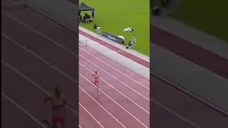 Womens 400m hurdles Admigirl Zenéy wins race at Folksam Grand Prix [upl. by Sill]