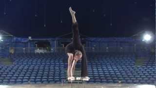 Irina Naumenko is working on hand balancing combinations [upl. by Anilrahc]