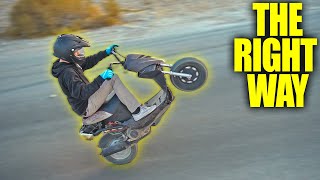 How to Wheelie a 50cc ScooterMoped [upl. by Fisher756]