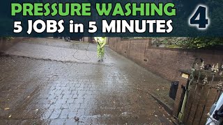 Pressure washing timelapse compilation  a satifying video of 5 jobs in 5 minutes to relax and enjoy [upl. by Dott]