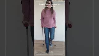 Tutorial Ohne Belastung auf Krücken laufenAnleitungHow to walk on crutches without weight bearing [upl. by Olympia]