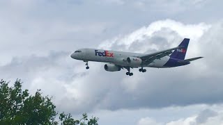 FedEx Morningstar Air Express Boeing 757200F Landing at Toronto Pearson Airport [upl. by Lobell]