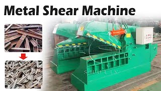 Powerful Metal Shear Machine Revolutionizing Metal Recyclingmetal recycling [upl. by Lenno]