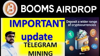 Booms Airdrop  important update many crypto use in trade ruse booms earningapp boomairdrop [upl. by Nihi524]