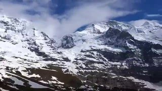 Jungfrau  Wengen  Lauterbrunnen Train Ride SWITZERLAND [upl. by Anemix]