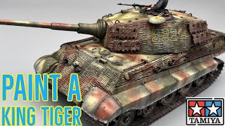 Paint a King Tiger Tank Part 1 135 GREAT RESULTS tamiya kingtiger scalemodel [upl. by Nemzzaj540]