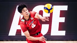 7 Aces by Kento Miyaura against Italy in the VNL 2023 final [upl. by Gwen438]