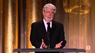 George Lucas honors Angelina Jolie at the 2013 Governors Awards [upl. by Kempe]