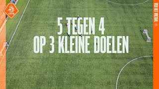 𝟱 tegen 𝟰 op 𝟯 kleine doelen 😎 I OEFENSTOF ⚽ [upl. by Mascia218]