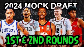 OFFICIAL 2024 NBA Mock Draft 60 FULL 1ST amp 2ND ROUNDS  PICKS 158 [upl. by Eirrahs]