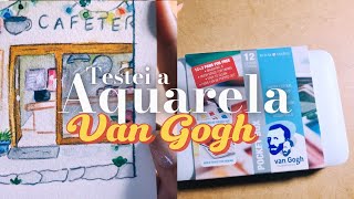 Testei a aquarela Van Gogh [upl. by Lulu]