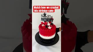 A quick tutorial on how we decorated this red black and white 40th birthday cake birthdaycake [upl. by Tiffie864]