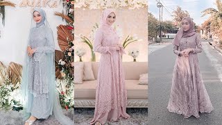 16 Model Kebaya Brokat Pengantin Modern Muslim Terbaru 2024 2025 [upl. by Annai]