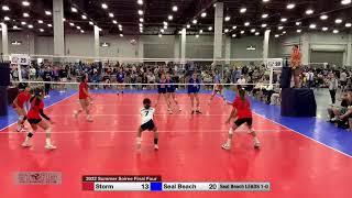 2022 Summer Soiree Volleyball Final Four 13U Storm vs Seal Beach [upl. by Terrilyn]