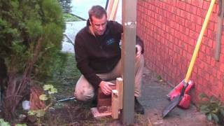 How to Remove a Fence Post How to Pull Out a Fence Post in CONCRETE [upl. by Sirdi]