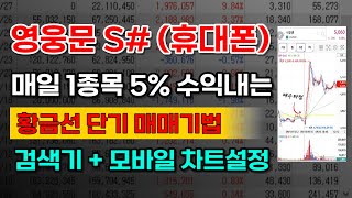 영웅문S MTS 설정법 핸드폰으로 매일 5 수익내는 황금선 매매법 모바일 조건검색  차트설정법 MTS 조건검색기 그대로 따라하세요 [upl. by Auahsoj]