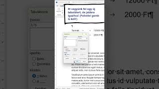 Gyors segítség  Ms Word Tabulátor igazítás [upl. by Seena58]