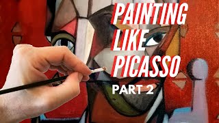 Painting Like Picasso Portrait  Part 2 [upl. by Nolyk]