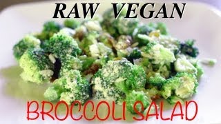 Raw Vegan Broccoli Salad with Raisins amp Goji Berries  Insalata vegan di broccoli crudi [upl. by Conall353]