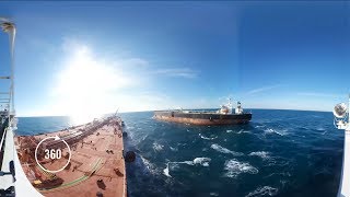 Underway ShiptoShip STS Transfer Operation  360 Video [upl. by Loraine]