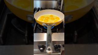 10 yolk flip eggs food cooking [upl. by Ahsiuqram]