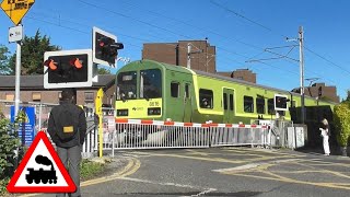 Railway Crossing  Serpentine Avenue in Dublin Ireland [upl. by Beitris]