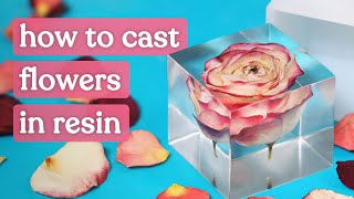 Resin Flowers  How to Dry and Preserve Flowers in Epoxy Resin [upl. by Suitangi]