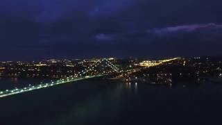 Gorgeous Sunset and the Ambassador Bridge by drone [upl. by Salomo]