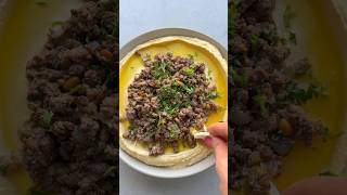 Hummus with Ground Beef  FeelGoodFoodie [upl. by Elleneg634]