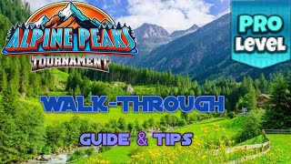 GOLF CLASH  ALPINE PEAKS TOURNAMENT  PRO WALK THROUGH GRUNBERG SLOPES COURSES⛳️ [upl. by Mitch]