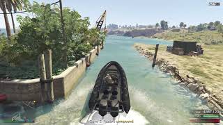 GTA Online  The Cayo Perico Heist Kurtz 31 Patrol Boat Entry and Swim to Escape [upl. by Nilyram686]