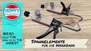 Bar Clamps LocharbeitsplattenSpanner  Spannelemente für den Multifunktionstisch selber machen [upl. by Tomchay]