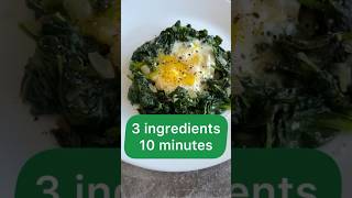 Healthy breakfast recipe spinach with eggs Easy breakfast or easy lunch choice for keto diet [upl. by Wilden658]