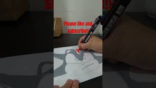 PT 1 of Drawing what Youtubers tell me to posca art shorts [upl. by Felton]