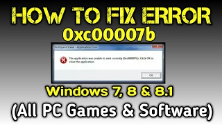 How to Fix Error 0xc00007b in Windows 108187 100 Solved 2017 [upl. by Bywoods]