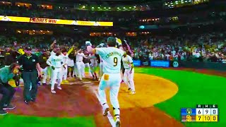 Jake Cronenworth Walk Off Home Run  San Diego Padres vs Milwaukee Brewers Highlights [upl. by Anner]