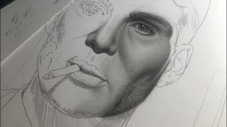 DESENHANDO O THOMAS SHELBY PARTE 11 Drawing realistic [upl. by Leibman]