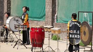 京都橘高校 Kyoto Tachibana SHS Band ・２０１８年 さくらパレード 交歓コンサート パーカス隊 [upl. by Galitea]