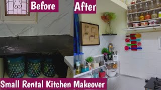 Indian Small RentalNon modular Kitchen Makeoversmallkitchenmakeovermeeshokitchenitemkitchentour👍 [upl. by Lethia]