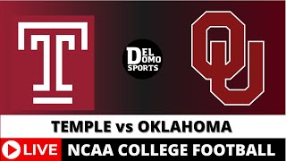 TEMPLE OWLS VS OKLAHOMA SOONERS LIVE 🏈 NCAA COLLEGE FOOTBALL Game Score PlaybyPlay AGO 30 2024 [upl. by Keffer]