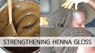 Strengthening Henna Hair Gloss on 4c Natural Hair [upl. by Carlos]