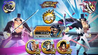 Flower Sword Vista with WB Pirates Commander Trio Medal Set Showcase  One Piece Bounty Rush [upl. by Aikal]