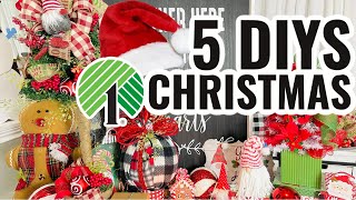 🌲5 DIY DOLLAR TREE DECOR CRAFTSCENTERPIECE 🌲 Ep 10 quotI love Christmasquot Olivias Romantic Home DIY [upl. by Garik]