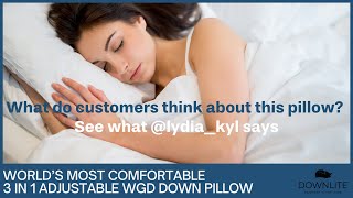 Transform Your Sleep with DOWNLITEs 3in1 Adjustable Goose Down Pillow  see what lydiakyl says [upl. by Eniowtna]