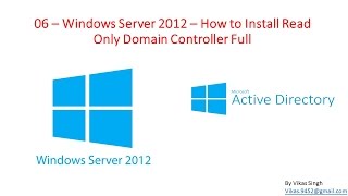 06 – Windows Server 2012 – How to Install Read Only Domain Controller Full [upl. by Calysta577]