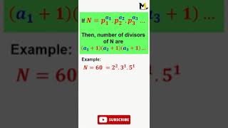 Shortcut to find number of divisors shorts maths youtubeshorts iitjee competition [upl. by Aiyt]