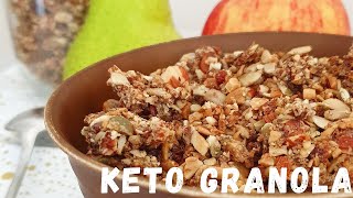 EASY GRAINFREE GRANOLA RECIPE  Low Carb amp High Protein [upl. by Terrill]